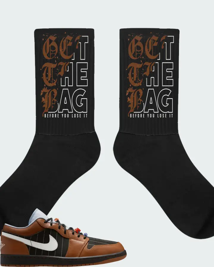 Air Jordan Low SE Black Light British Tan Matching Socks