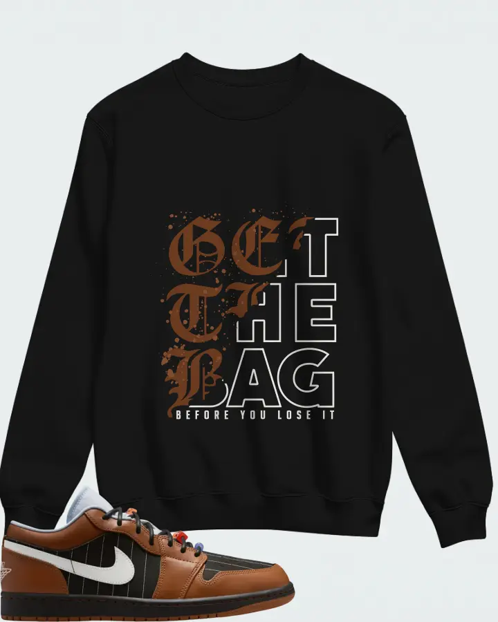 Air Jordan Low SE Black Light British Tan Matching Sweatshirt