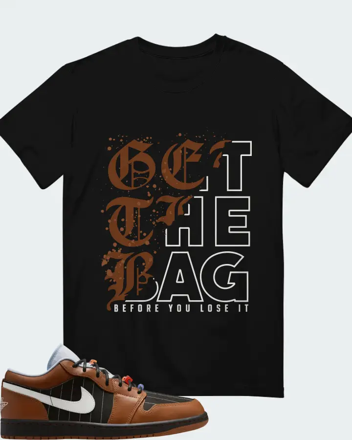 Air Jordan Low SE Black Light British Tan Matching T-Shirt