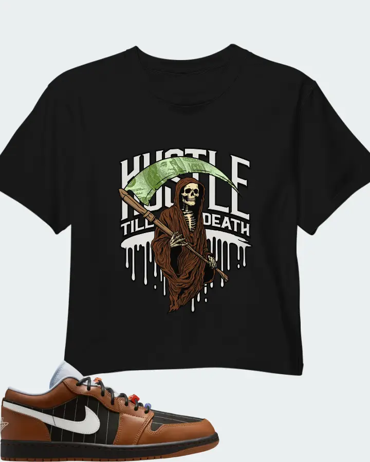 Air Jordan Low SE Black Light British Tan Matching Crop Top