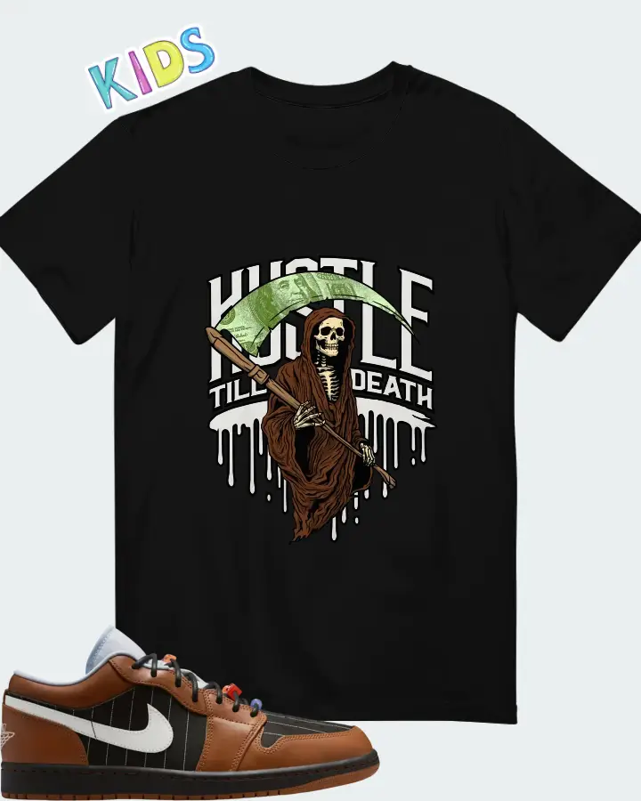 Air Jordan Low SE Black Light British Tan Matching Kid's T-Shirt