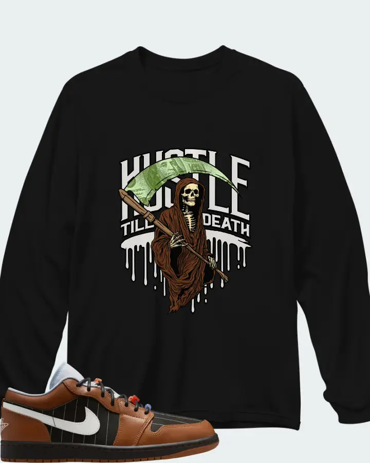 Air Jordan Low SE Black Light British Tan Matching Long Sleeve T-Shirt