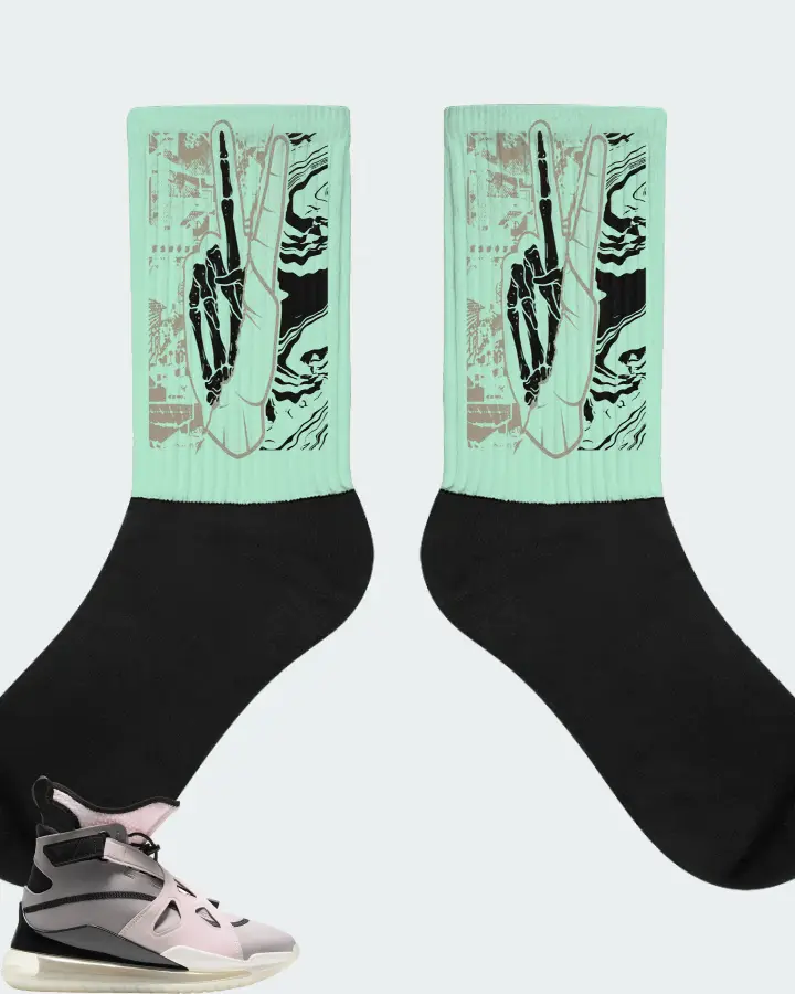 Jordan Air Latitude 720 Sneaker Matching Mint Socks - Peace of mind