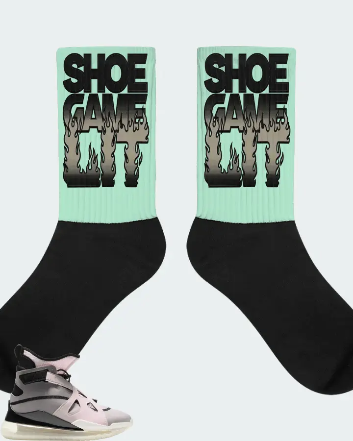 Jordan Air Latitude 720 Sneaker Matching Mint Socks - Shoe Game Lit Refreshed