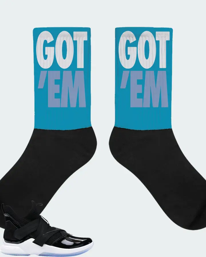Nike LeBron Soldier 12 SFG Sneaker Matching Aqua Socks - Got Em