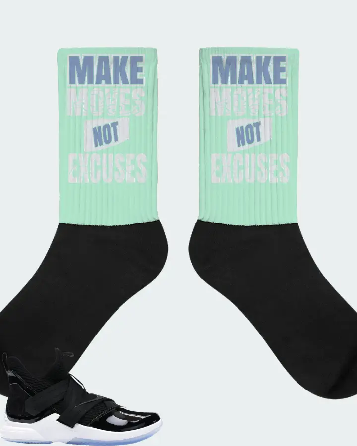 Nike LeBron Soldier 12 SFG Sneaker Matching Mint Socks - Make Moves Not Excuses