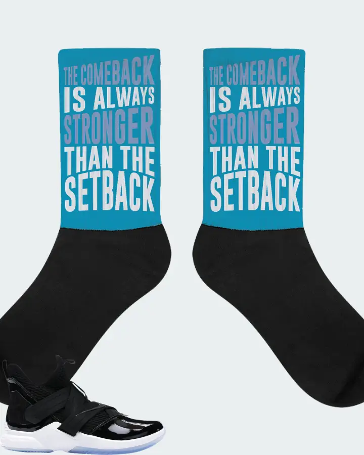 Nike LeBron Soldier 12 SFG Sneaker Matching Aqua Socks - The Comeback