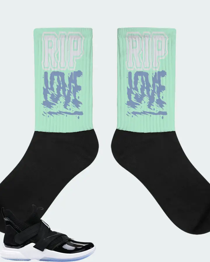 Nike LeBron Soldier 12 SFG Sneaker Matching Mint Socks (RIP Love) - View 1