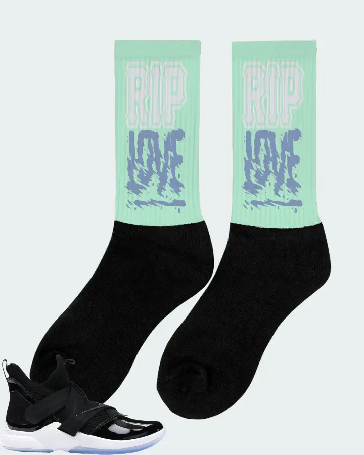 Nike LeBron Soldier 12 SFG Sneaker Matching Mint Socks (RIP Love) - View 3