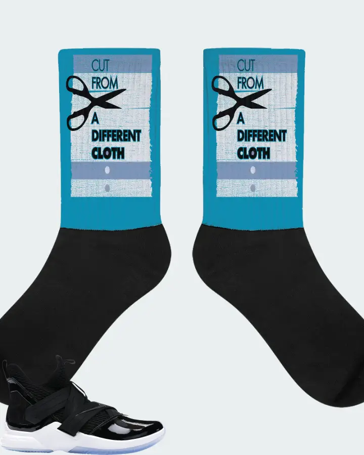 Nike LeBron Soldier 12 SFG Sneaker Matching Aqua Socks - Cut From a Different Cloth