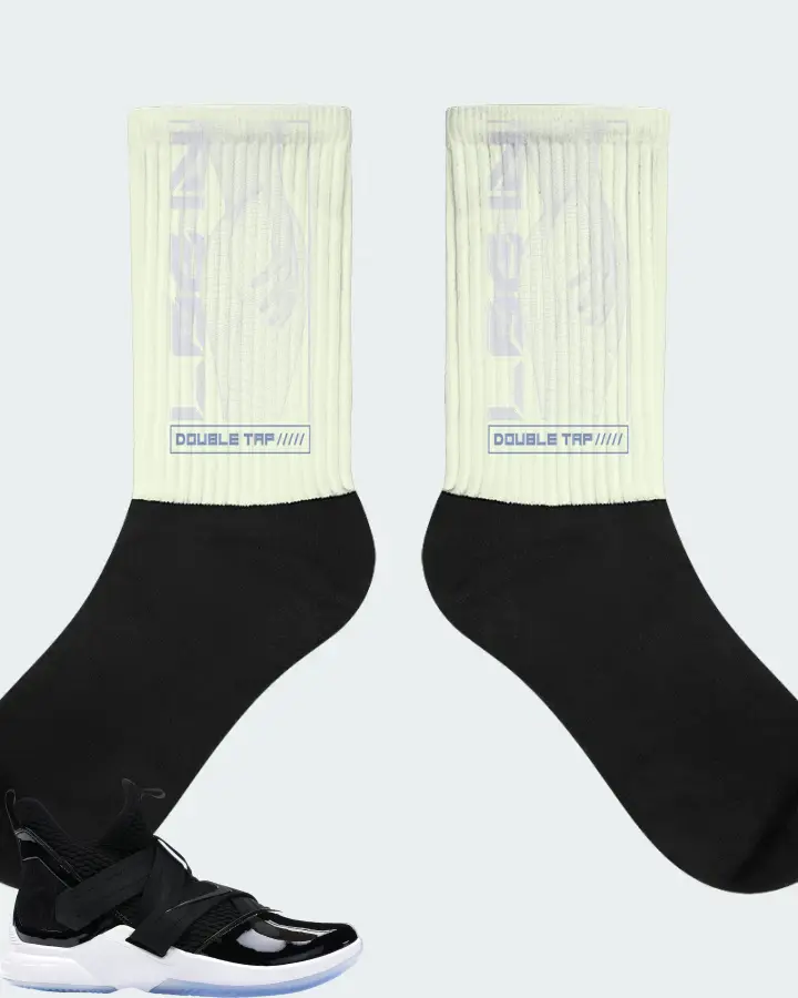 Nike LeBron Soldier 12 SFG Sneaker Matching Citron Socks (LOGIN) - View 1
