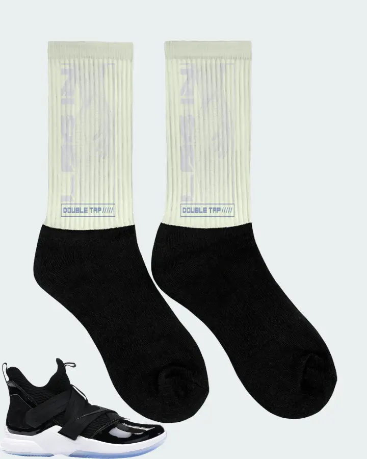 Nike LeBron Soldier 12 SFG Sneaker Matching Citron Socks (LOGIN) - View 2