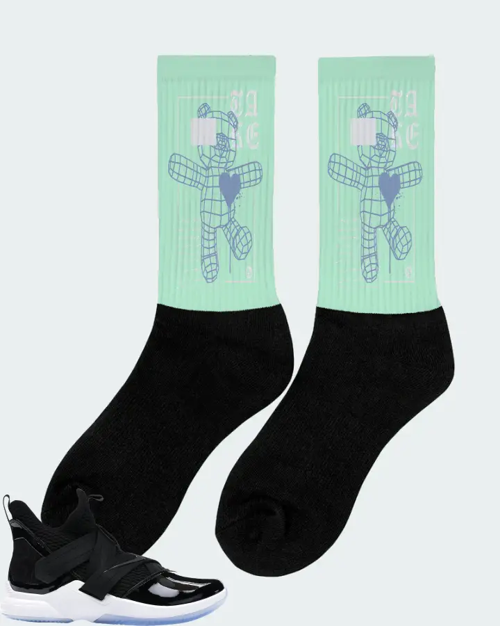 Nike LeBron Soldier 12 SFG Sneaker Matching Mint Socks (TAKE) - View 3