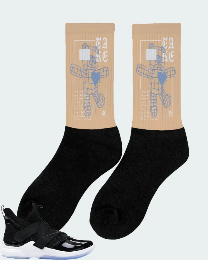 Nike LeBron Soldier 12 SFG Sneaker Matching Cream Socks (TAKE) - View 3