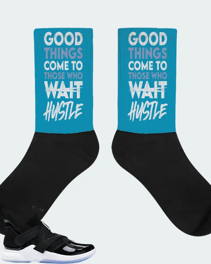 Nike LeBron Soldier 12 SFG Sneaker Matching Aqua Socks - Good Things Come