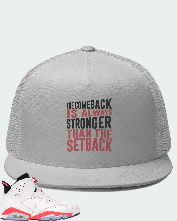 Jordan 6 Retro Sneaker Matching White Hat - The Comeback
