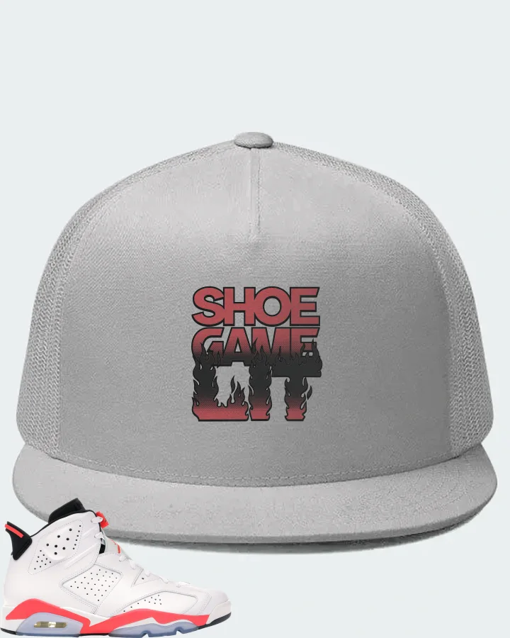 Jordan 6 Retro Sneaker Matching White Hat - Shoe Game Lit Refreshed