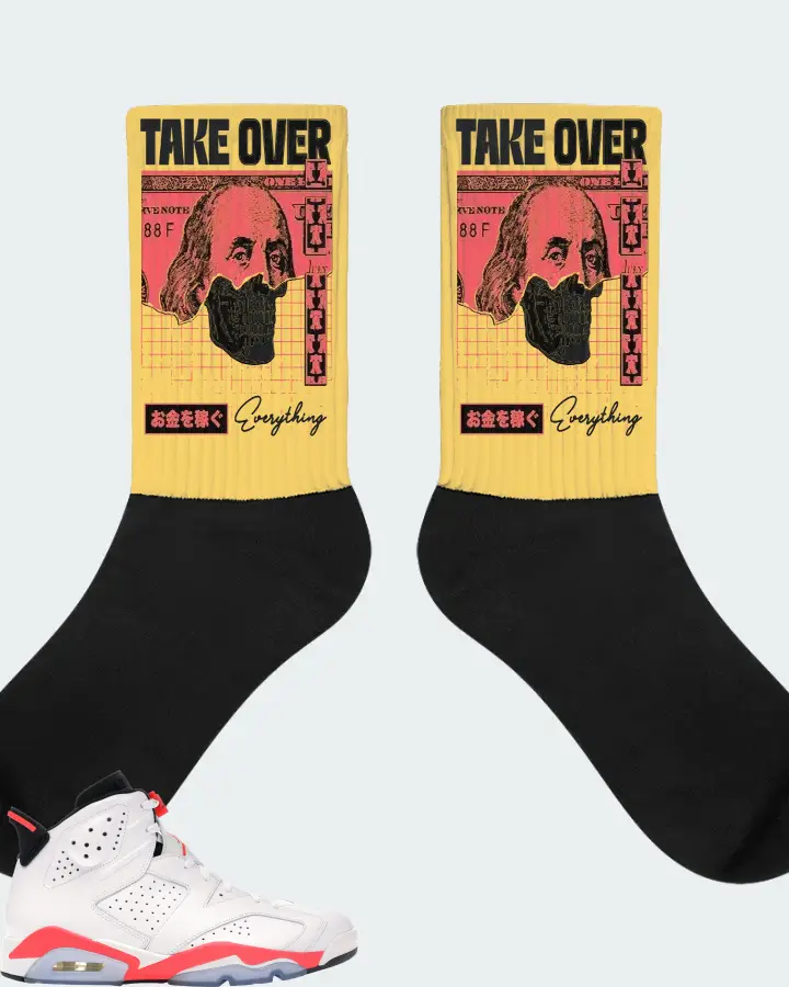 Jordan 6 Retro Sneaker Matching Yellow Socks - Take Over