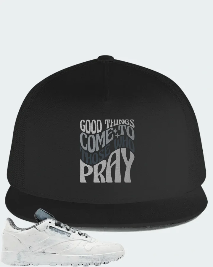 Reebok Classic Leather Tabi Sneaker Matching Black Hat - Good Things Come To Those Who Pray
