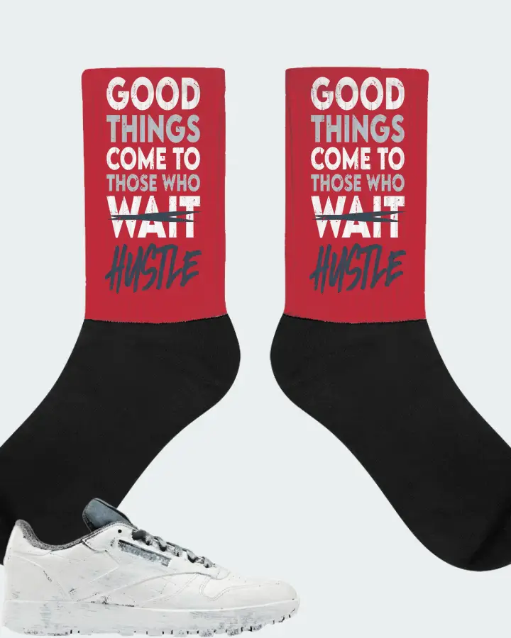 Reebok Classic Leather Tabi Sneaker Matching Red Socks - Good Things Come