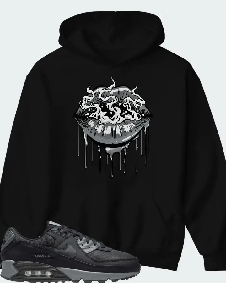 Nike Air Max 90 Black Cool Grey Matching Hoodie