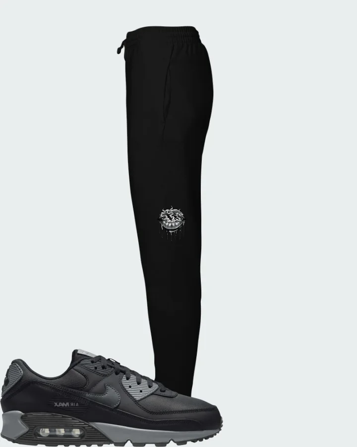 Nike Air Max 90 Black Cool Grey Matching Joggers
