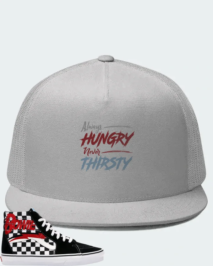 Vans Sk8-Hi Sneaker Matching White Hat - Always HUNGRY Never THIRSTY