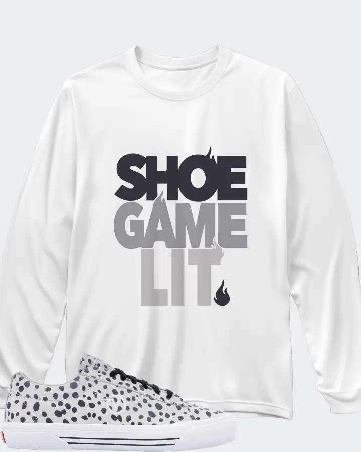 Vans Sid Pro Sneaker Matching White Long Sleeve T-Shirt - Shoe Game Lit Classic