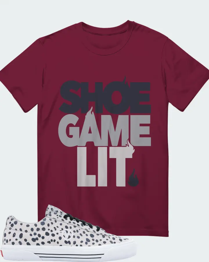 Vans Sid Pro Sneaker Matching Maroon Kid's T-Shirt - Shoe Game Lit Classic