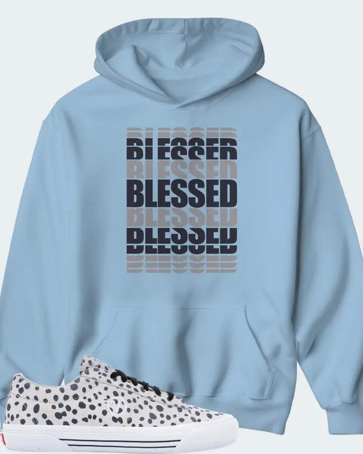 Vans Sid Pro Sneaker Matching Carolina Blue Hoodie - BLESSED Many Times