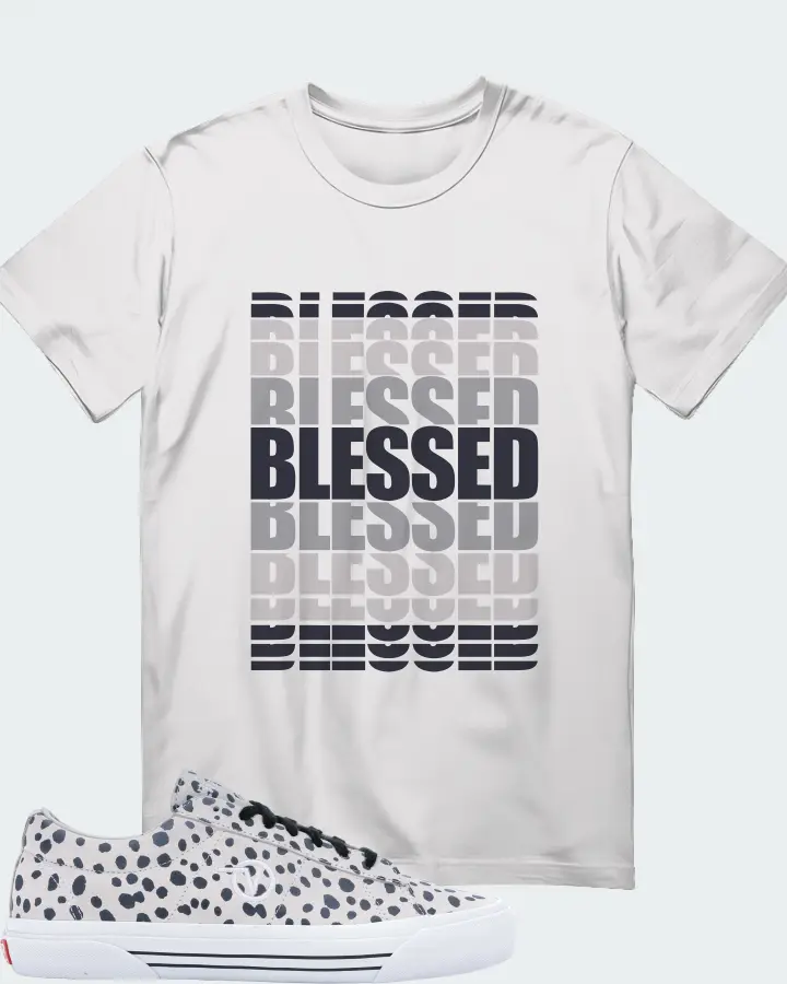 Vans Sid Pro Sneaker Matching White Kid's T-Shirt - BLESSED Many Times