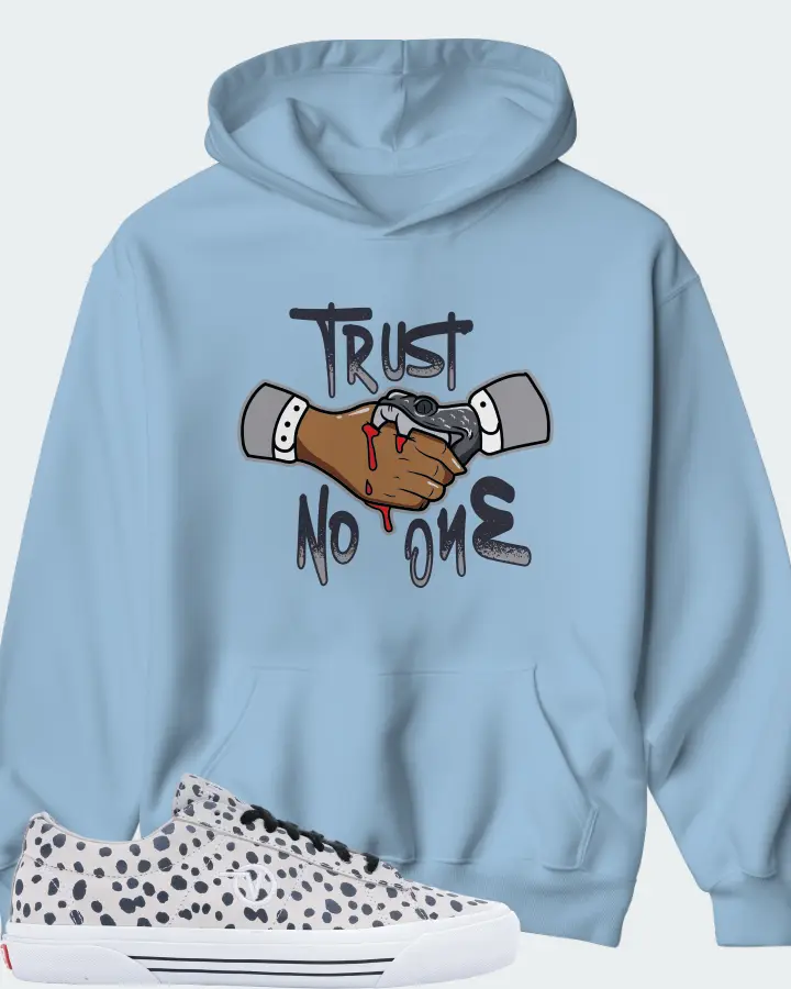 Vans Sid Pro Sneaker Matching Carolina Blue Hoodie - Trust No One