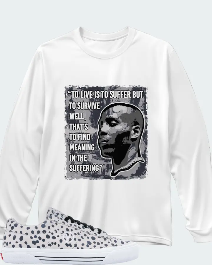 Vans Sid Pro Sneaker Matching White Long Sleeve T-Shirt - DMX Suffer Quote