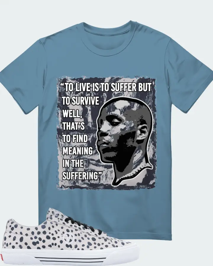 Vans Sid Pro Sneaker Matching Steel Blue T-Shirt - DMX Suffer Quote