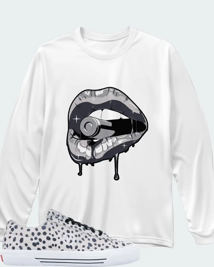 Vans Sid Pro Sneaker Matching White Long Sleeve T-Shirt - Kiss of Death