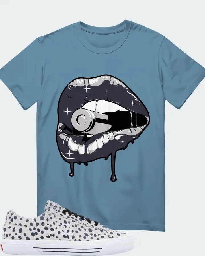 Vans Sid Pro Sneaker Matching Steel Blue T-Shirt - Kiss of Death