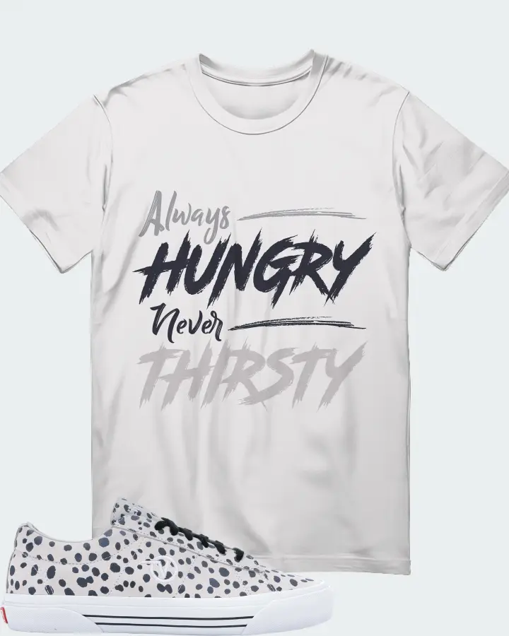 Vans Sid Pro Sneaker Matching White Kid's T-Shirt - Always HUNGRY Never THIRSTY