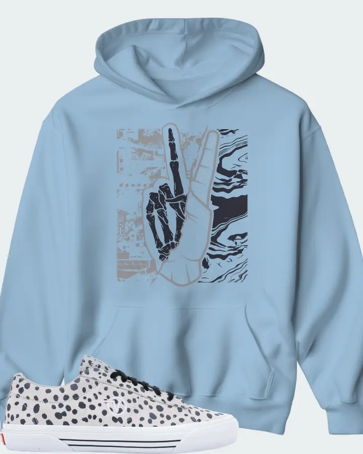 Vans Sid Pro Sneaker Matching Carolina Blue Hoodie - Peace of mind