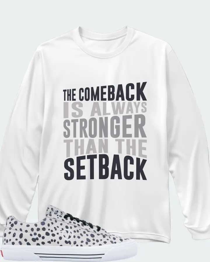 Vans Sid Pro Sneaker Matching White Long Sleeve T-Shirt - The Comeback