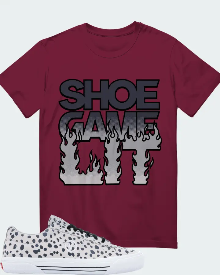 Vans Sid Pro Sneaker Matching Maroon Kid's T-Shirt - Shoe Game Lit Refreshed
