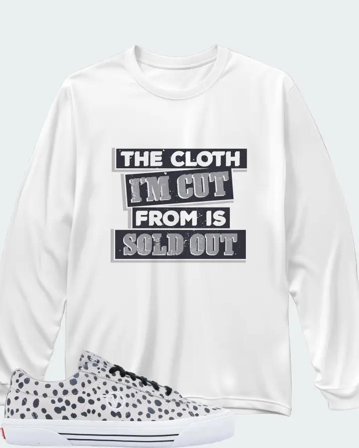 Vans Sid Pro Sneaker Matching White Long Sleeve T-Shirt - The Cloth I'm Cut From Refreshed