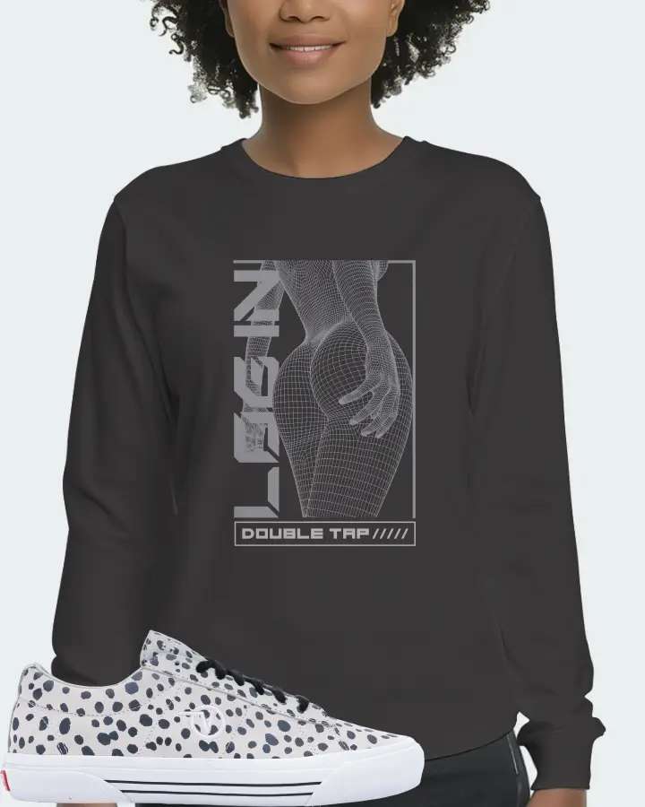 Vans Sid Pro Sneaker Matching Dark Grey Long Sleeve T-Shirt (LOGIN) - View 3