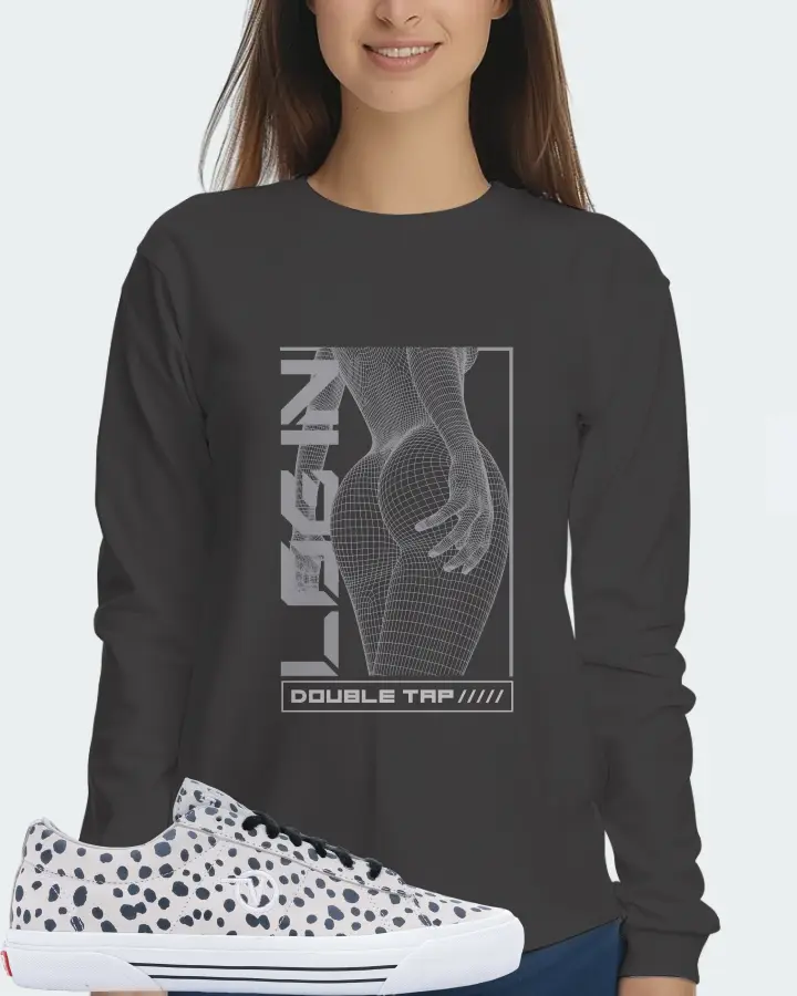 Vans Sid Pro Sneaker Matching Dark Grey Long Sleeve T-Shirt (LOGIN) - View 5