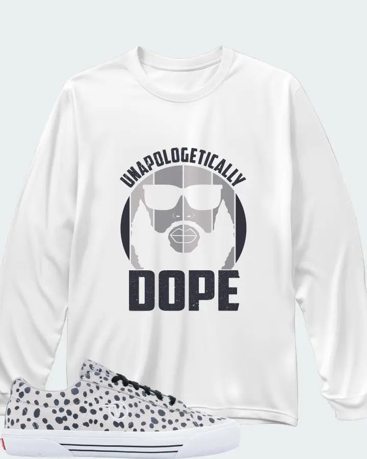 Vans Sid Pro Sneaker Matching White Long Sleeve T-Shirt - UNAPOLOGETICALLY DOPE Man