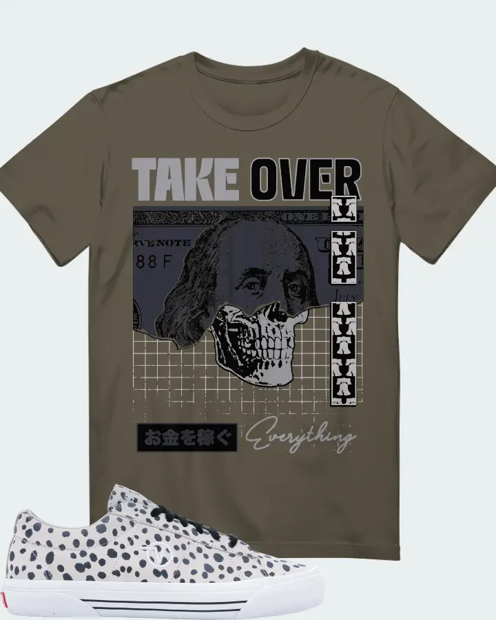 Vans Sid Pro Sneaker Matching Army Green Gildan T-Shirt - Take Over