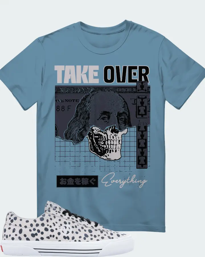 Vans Sid Pro Sneaker Matching Steel Blue T-Shirt - Take Over