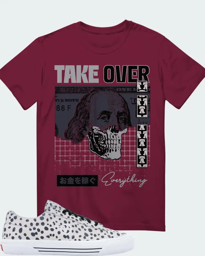 Vans Sid Pro Sneaker Matching Maroon Kid's T-Shirt - Take Over