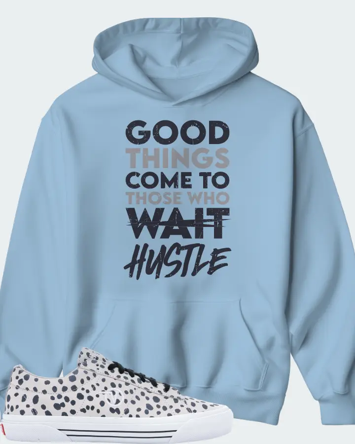Vans Sid Pro Sneaker Matching Carolina Blue Hoodie - Good Things Come