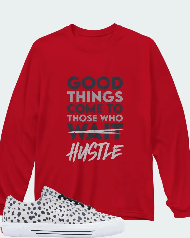 Vans Sid Pro Sneaker Matching Red Kid's Long Sleeve T-Shirt - Good Things Come