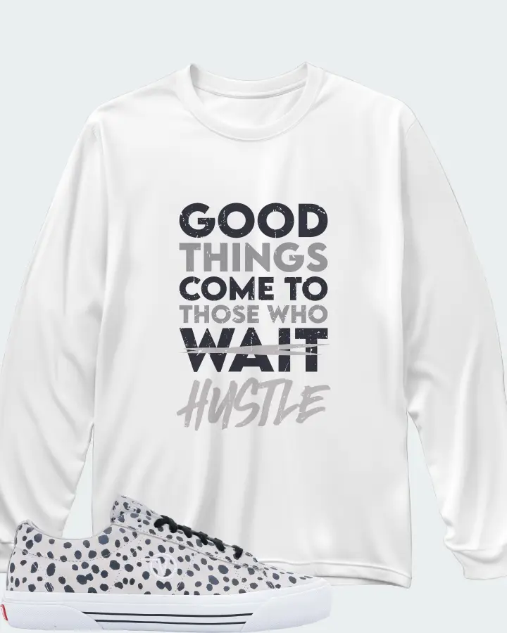 Vans Sid Pro Sneaker Matching White Long Sleeve T-Shirt - Good Things Come
